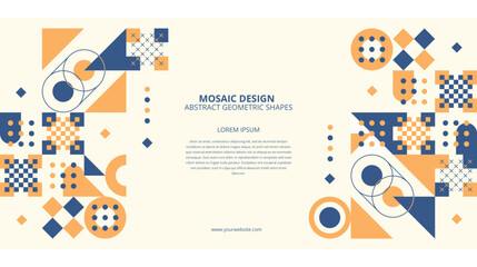 Abstract flat colorful mosaic background