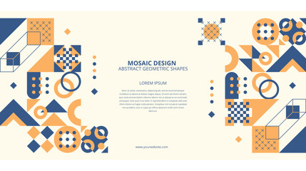 Abstract flat colorful mosaic background