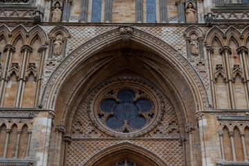 Fototapeta na wymiar exterior of lincoln cathedral church landmark historical
