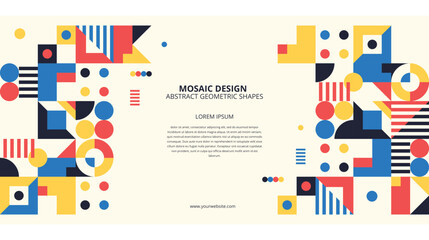 Abstract flat colorful mosaic background