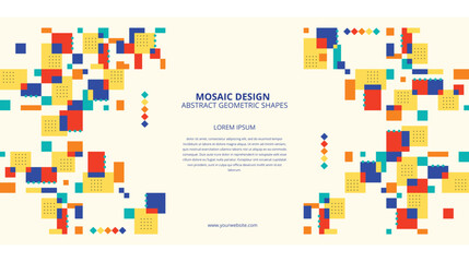 Abstract flat colorful mosaic background