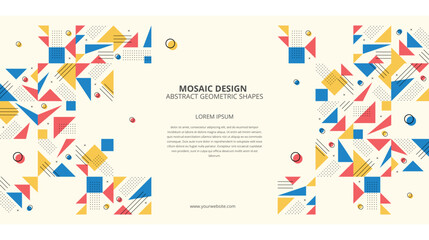 Abstract flat colorful mosaic background