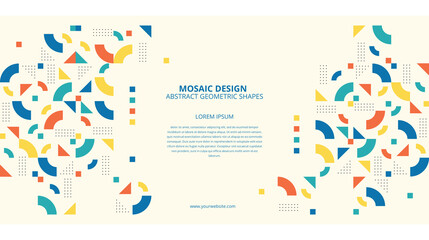 Abstract flat colorful mosaic background
