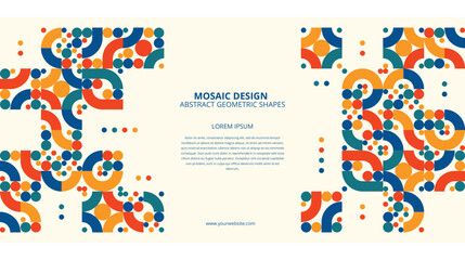 Abstract flat colorful mosaic background