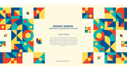 Abstract flat colorful mosaic background