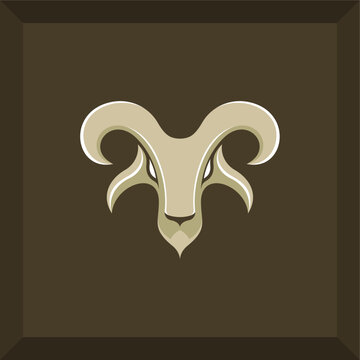 sheep head simple logo for symbol or icon