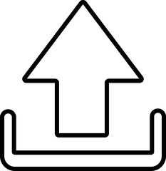 upload icon minimal icon illustration. Arrow sign