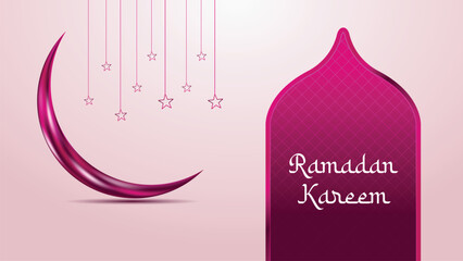 Colorful Ramadan Kareem greetings banner design