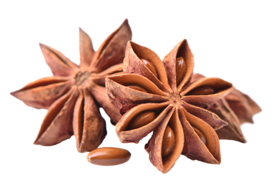 Star anise isolated on white background