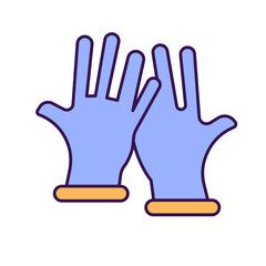 Cpr gloves Vector Icon which can easily modify


