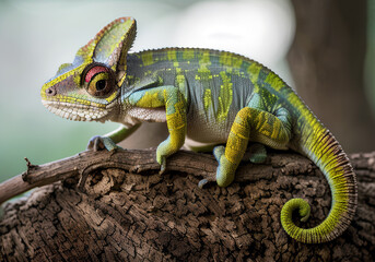 Chameleon / lizard - Photo of a beautiful Chameleon / Colorfull / Copy Space / Blank Text