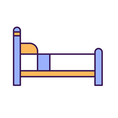 Hospital bed Vector Icon

