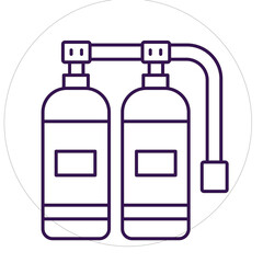 Diving tank Vector Icon which can easily modify


