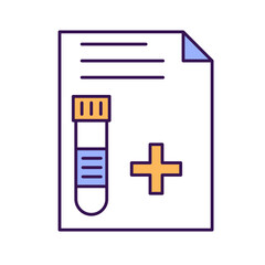 Obraz premium Blood testing report Vector Icon