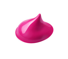 Sample of magenta paint on white background