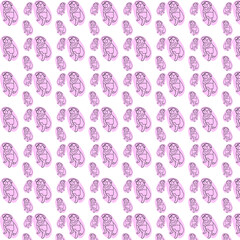 Pink pug pattern