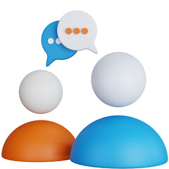 3D Illustration Two Users Are Communicating