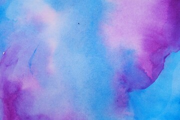 Abstract colorful watercolor painting as background, top view