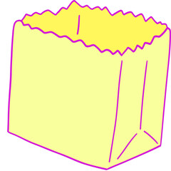 Yellow paper bag