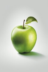 Delicious Apple on white background. Healthy food concept generative ai