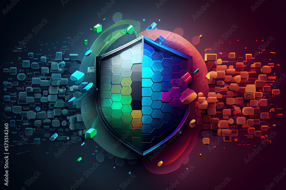 Poster cyber security data. generative ai
