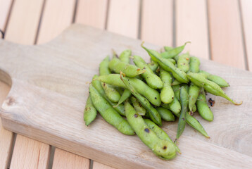 枝豆のにんにく炒め料理
