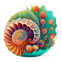 colorful seashell 