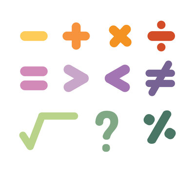 Mathematical Symbols PNG, set of numbers and symbols