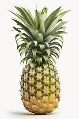Fototapeta premium Pineapple on white background. Healthy food concept generative ai