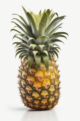 Fototapeta premium Pineapple on white background. Healthy food concept generative ai