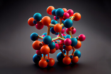 Molecule Atom Model. Generative Ai