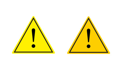 Warning sign icon. Danger symbol set vector ilustration.