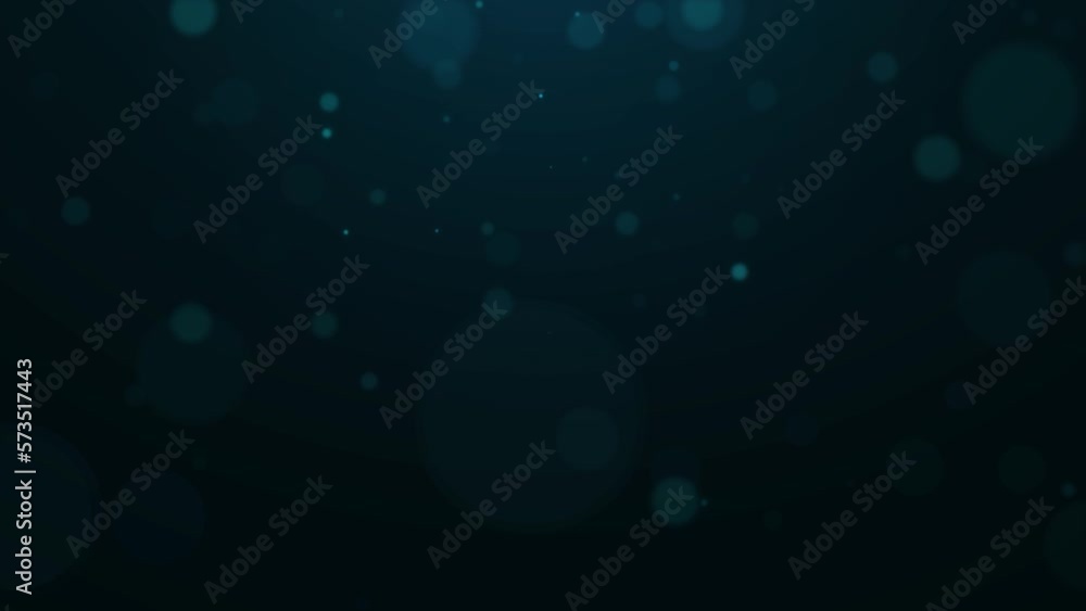 Aufkleber dust particles with bokeh effect. abstract blue magic background. 3d rendering.