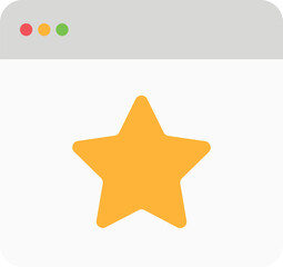 Bookmark Star Sign vector flat illustration