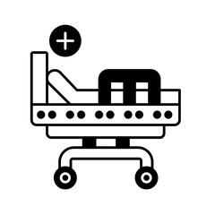 icu stretcher Vector Icon
