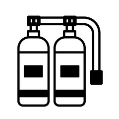 Diving tank Vector Icon

