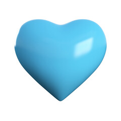 Fototapeta na wymiar 3D illustration of blue color heart 
