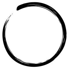 Enso Zen Japanese Circle Brush Paint Grunge Logo Icon Illustration