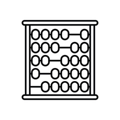 abacus icon, mathematical vector, math illustration