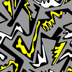 Seamless unusual colorful abstract pattern with wave shapes