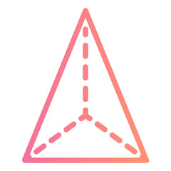 triangular pyramid gradient icon