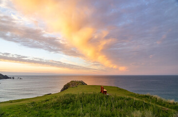 sunset on the Scotish north coast