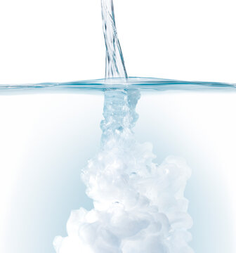 Gros plan liquide se transformant en mousse.