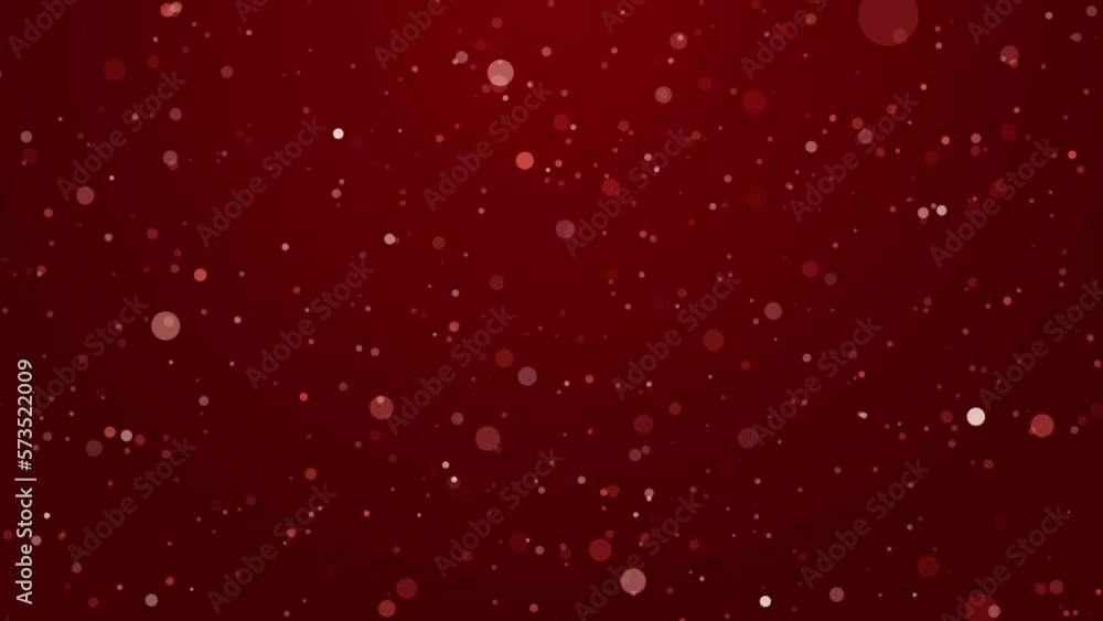Aufkleber floating dust bokeh on red gradient background, gold particle falling award background
