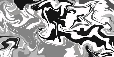 Liquid marble texture in black and white. Bright Fluid Paint background. Acrylic Vector Texture. Vector illustration