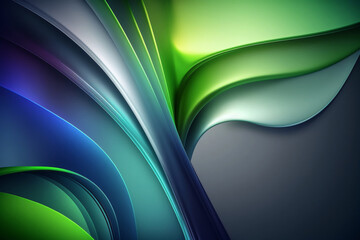 Blue and green gradient design wallpaper. Generative ai. 