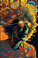 illustration, psychedelic, generative ai