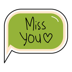 Bubble chat text hand lettering vector