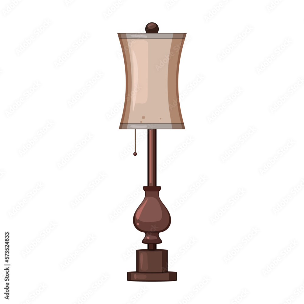 Canvas Prints electric vintage table lamp cartoon vector illustration