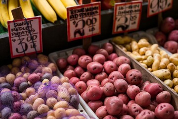 Of fruits and vegetables in the supermarket
